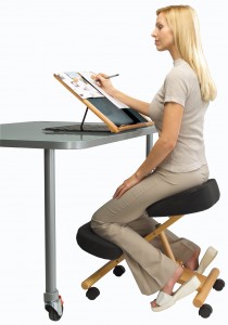 woman on kneeling chair 
