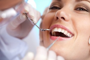 dentist with woman 