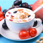 yoghurt and fruits 