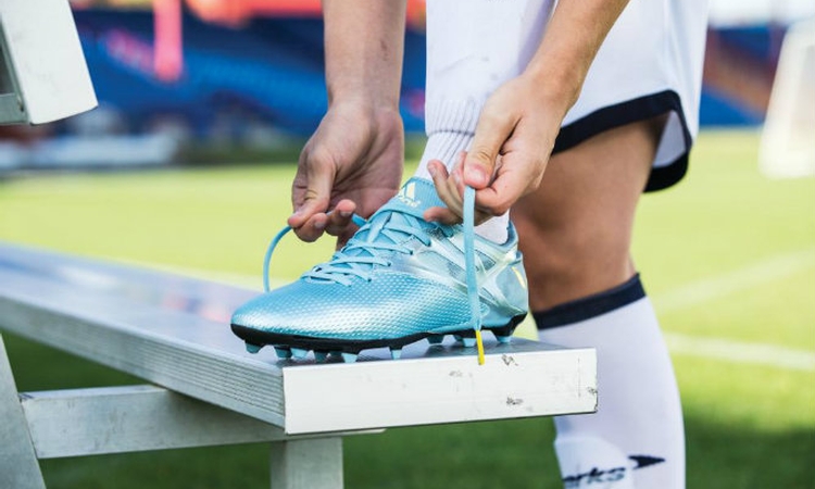 blue soccer cleats